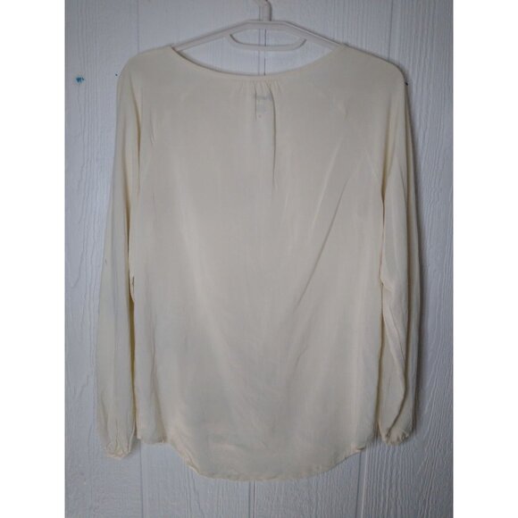 Wrangler Womens M Cream Long Sleeve Tunic Top Metal Detail Peasant Western - Picture 5 of 7